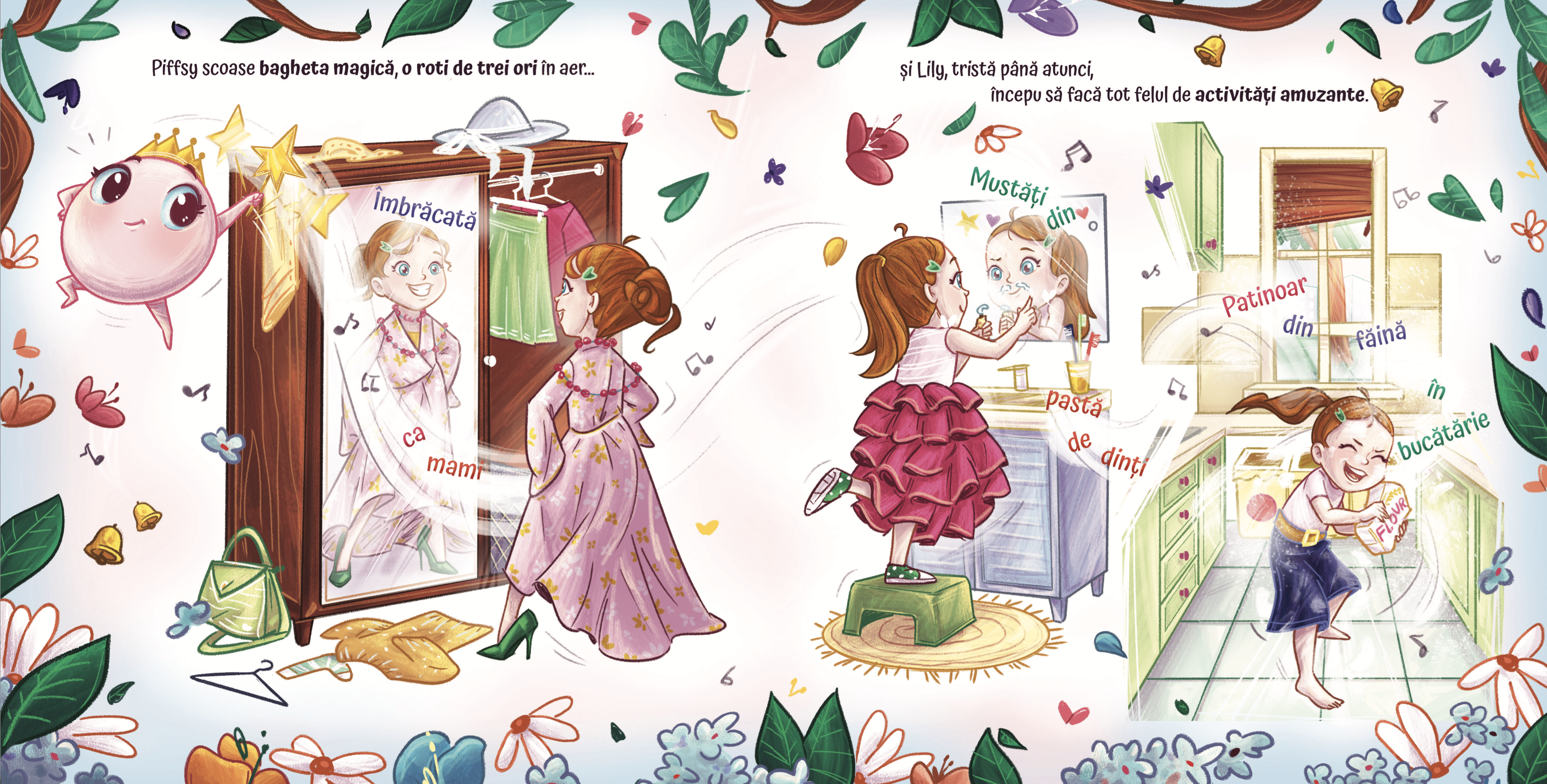 Ilustrație finală color pentru scena de jocuri de rol din Grădina Chicotelilor